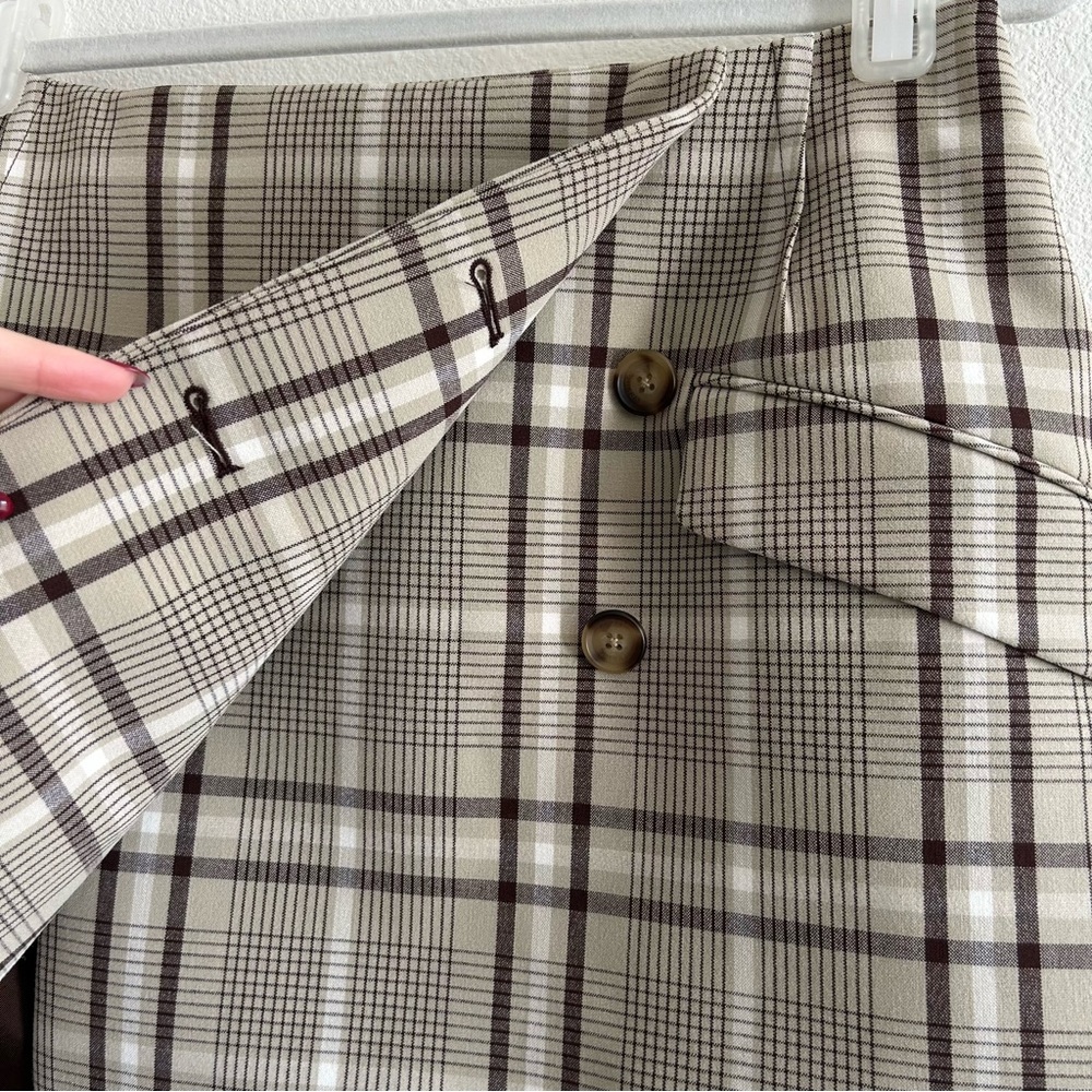 Simkhai Payton Plaid Wrap Mini Skirt - Picture 4 of 6